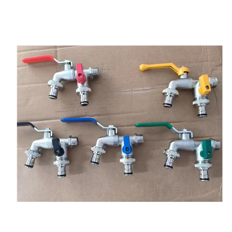 Garden Tools Brass Water Faucet 1/2" Outside & Inside Used Easy Turn On/Off Lever Handle Watering Supply Taps Ball Valve