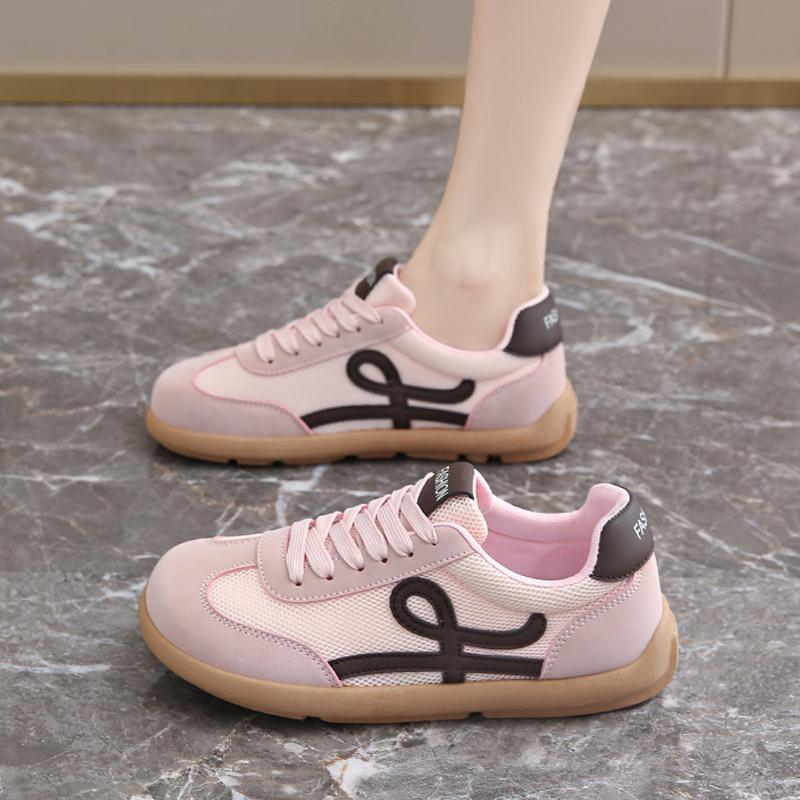 Modetrend Damenschuhe College-Stil Weite Zehenpartie Weiche Bequeme Flache Freizeitschuhe Outdoor Lässige Sportschuhe Damen Sneaker