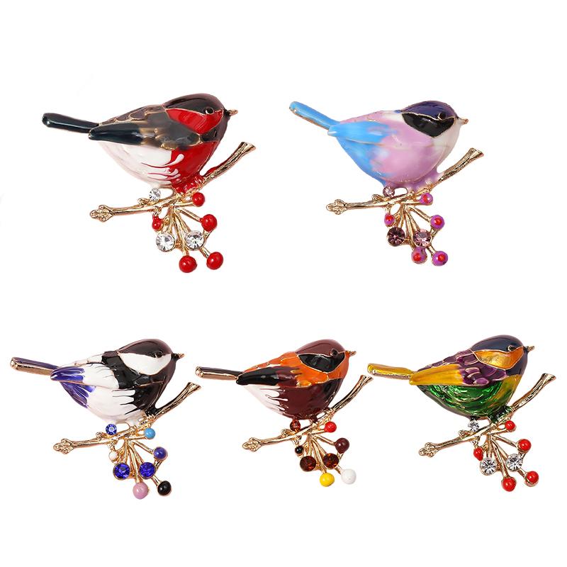 1PC Broche Accessoire Vêtement Minimaliste Émail Élégant Durable Minimaliste Polyvalent-Porter Oiseau Adapté au Quotidien 4x3.5cm