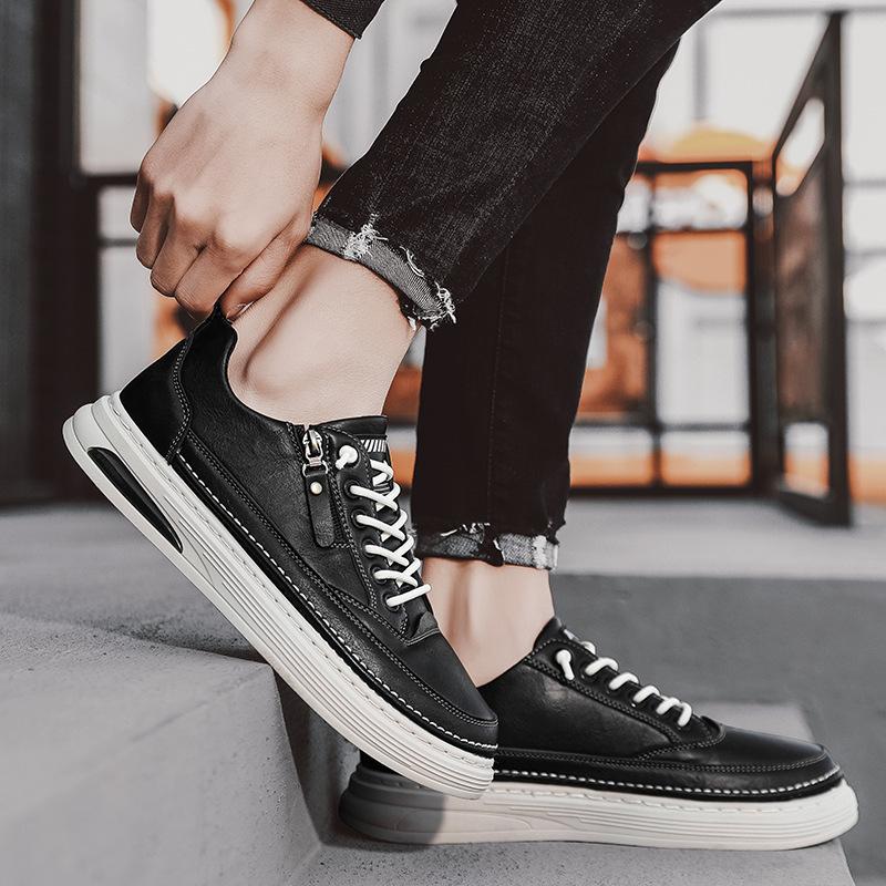 Elegante Freizeitschuhe aus echtem Leder für Männer, erste Schicht