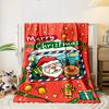 Merry Christmas Themed Festive Holiday Throw Blanket Bedroom Blanket for Livingroom Couch Lunch Break Soft Throw for Friend's Festival Gift