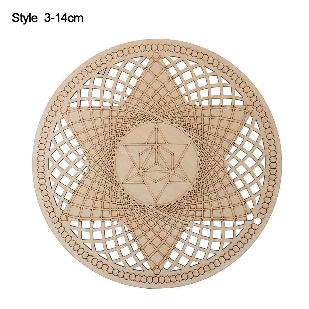 Flower Of Life Energy Mat Slice Wood Base Wooden Wall Sign Laser Cut Handmade Coasters Making Sacred Geometry Ornament Decor