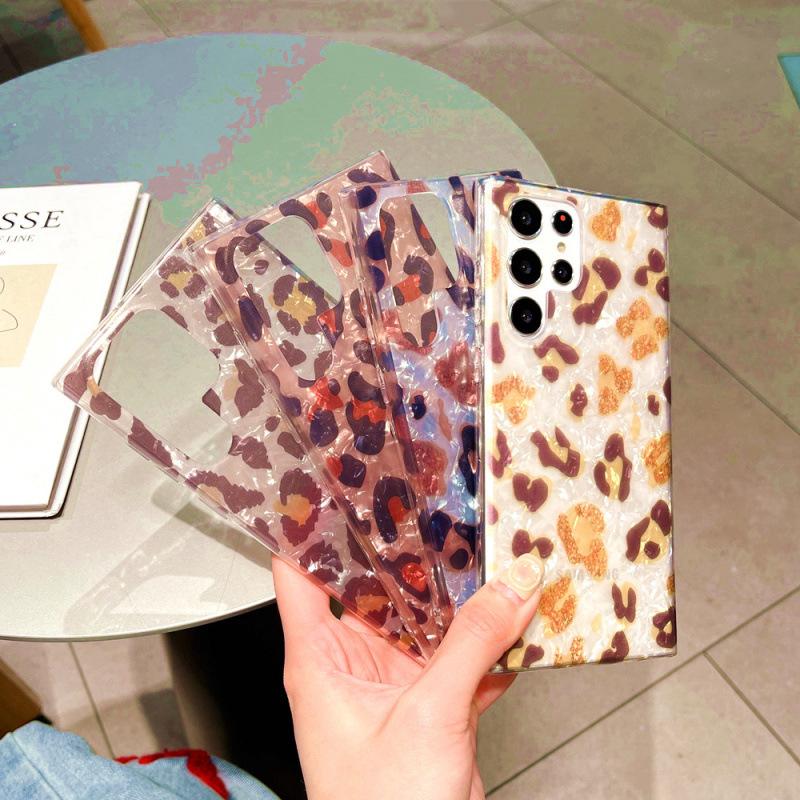 Samsung S25 Shell Print Leopard Print Mobile Phone Case S24Ultra Shiny A15 Popular Note20 Suitable for S23/A53