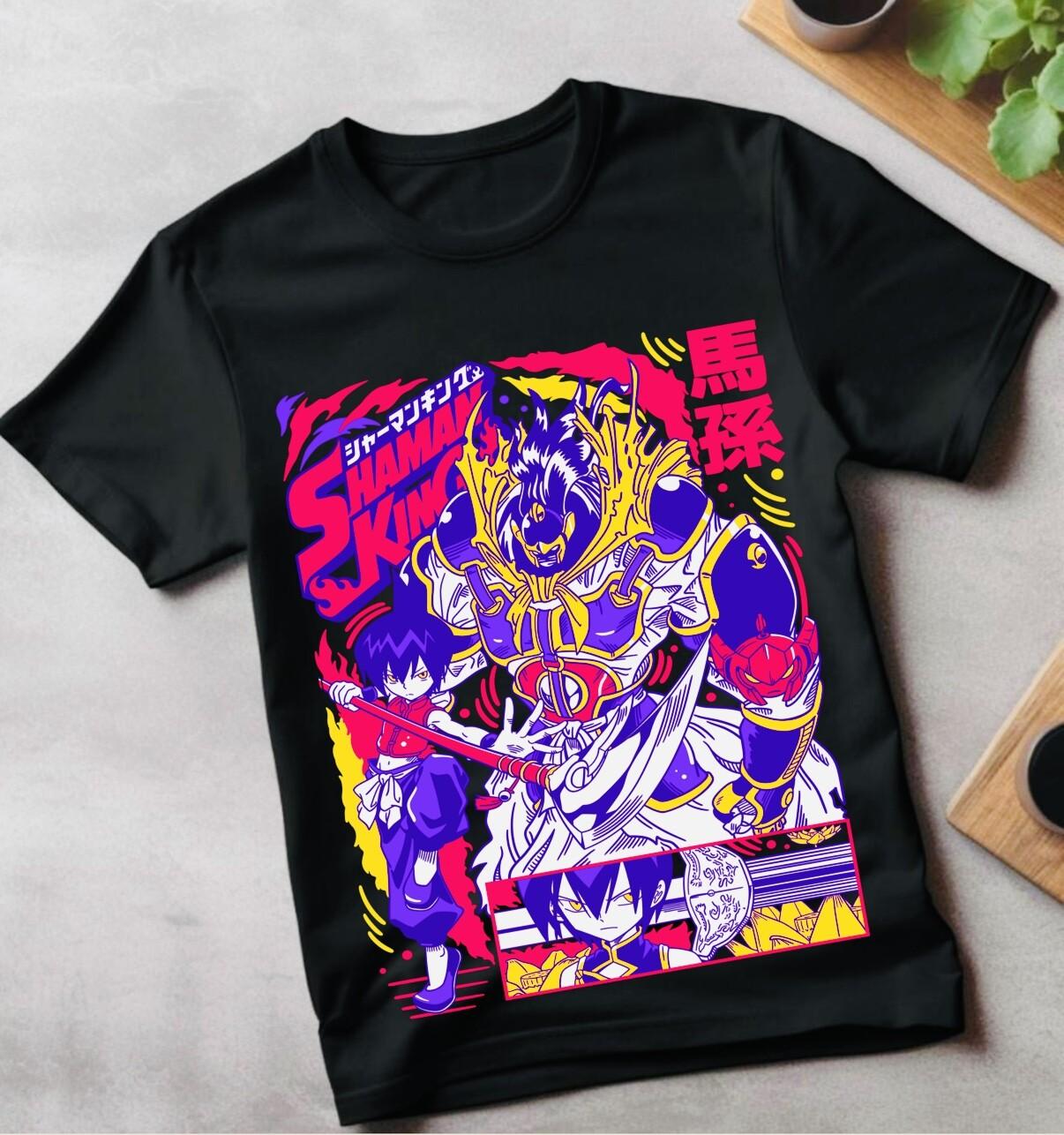 Len Tao Shaman King T-shirt Amidamaru Yoh Asakura Anime Manga Shirt gift anime XXXL
