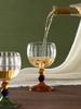 Trompete Hoher Stiel Glasbecher Hitzebeständiges Weinglas Saft- und Champagnerglas Haushaltsgebrauch Stilvoll Kreatives Geschenk