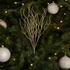 Glittery Branch Decoration Glitter Artificial Christmas Tree Pick, Sparkling Faux for Party Pick Ornament, Curly Decorative Twigs Stick Stem