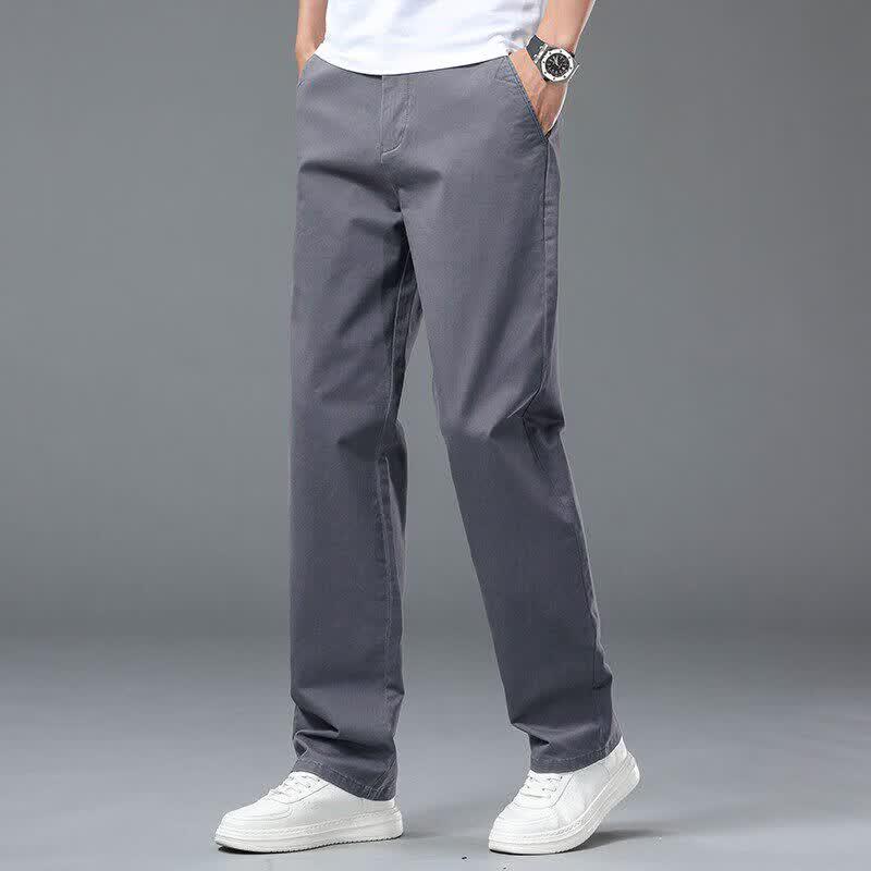 PLAYBOY Men's Summer Thin Loose Straight Casual Trousers