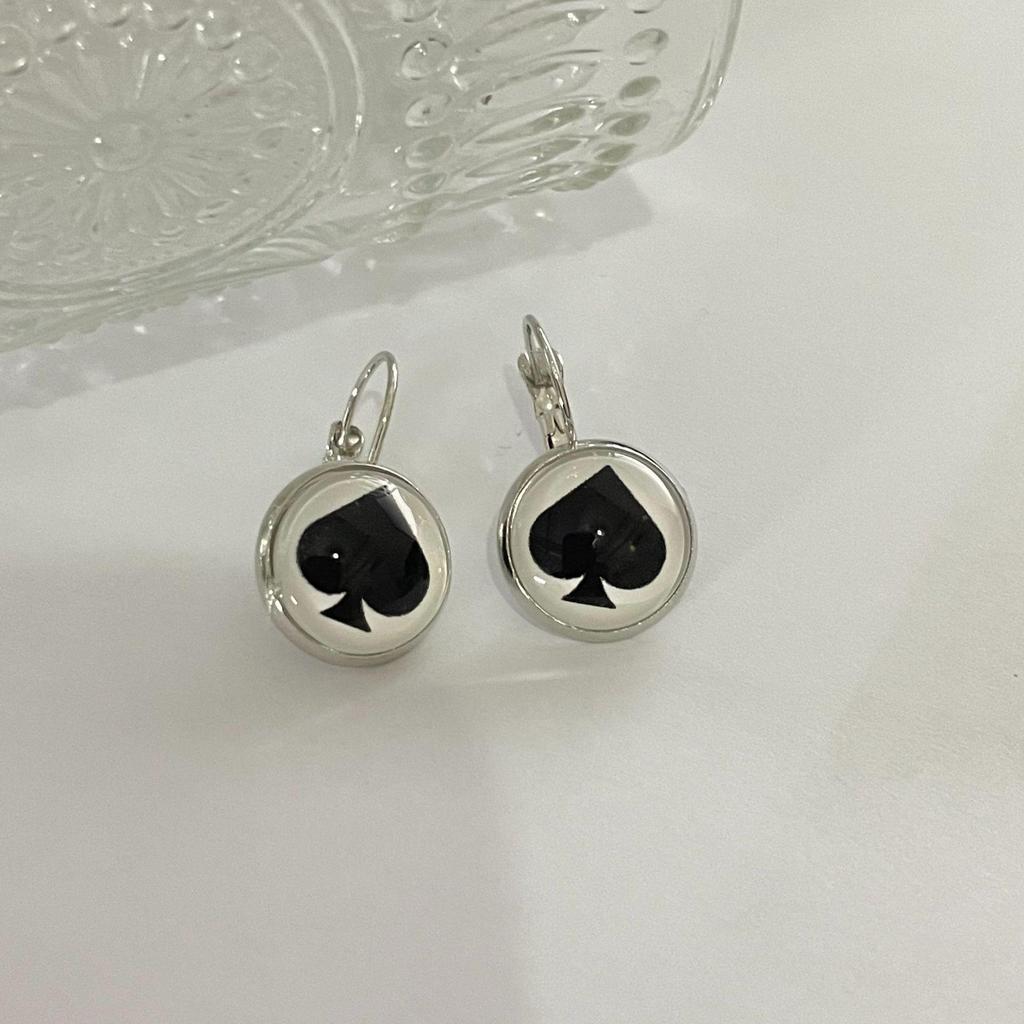 Punk Rhinestone Playing Card Pendant Necklace, Unisex Fashion Jewelry