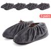 5 Pair Reusable Velvet Fabric Shoe Covers Non-slip Adult Washable Keep Floor Carpet Cleaning Indoor Outdoor Shoe Protector Cover