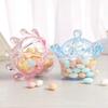 12pcs/lot Transparent Plastic Candy Boxes Crown Shape Church Shape Large Capacity Party Supplies Festival Supplies