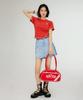 Satur Lawton Contrast Bowling Bag Red