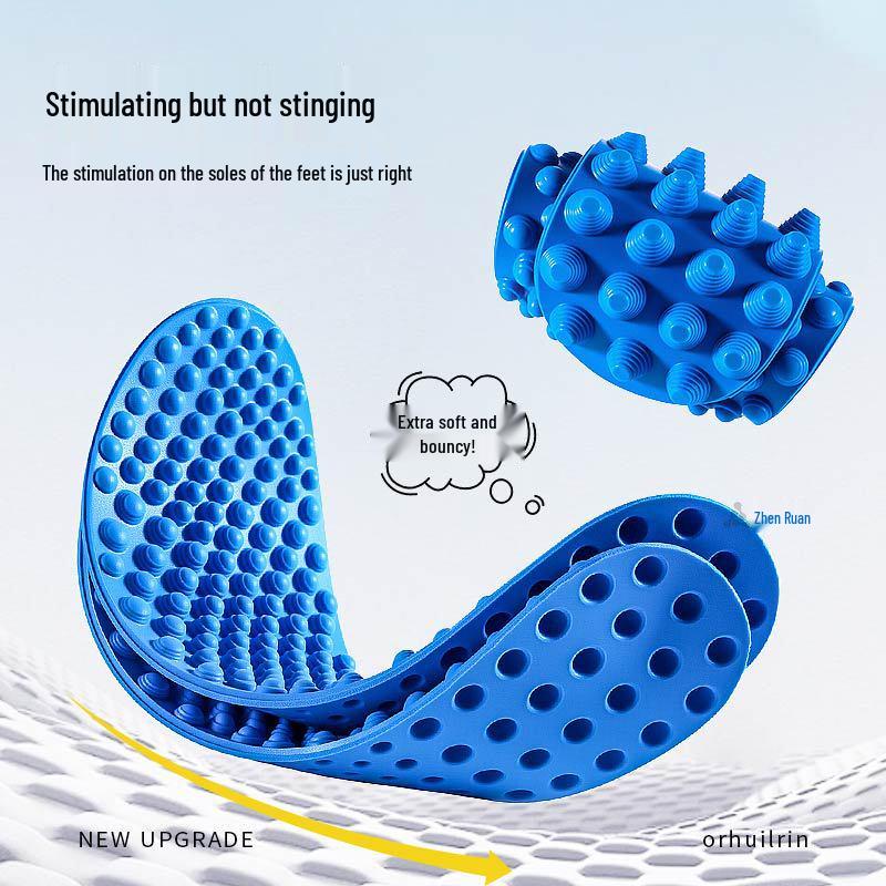 Comfortable Shock-Absorbing Insoles: Soft, Elastic, Odor-Resistant, Breathable Cushioning for Men and Women - Perfect for Sports and Casual Shoes.