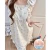 Cloud cotton summer short-sleeved nightdress pajamas women with chest pads cute cartoon sweet can be worn outside loungewear skirt women