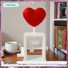 3D Rotating Red & White Heart Festival Desktop Ornament
