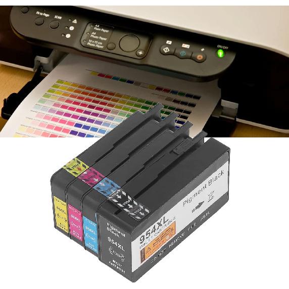 Ink Cartridge, for HP 954 Printer Cartridge with BK C M Y Colors, Printer Ink Cartridge for 7720 7740, for Pro 8210 8710 8720 8730