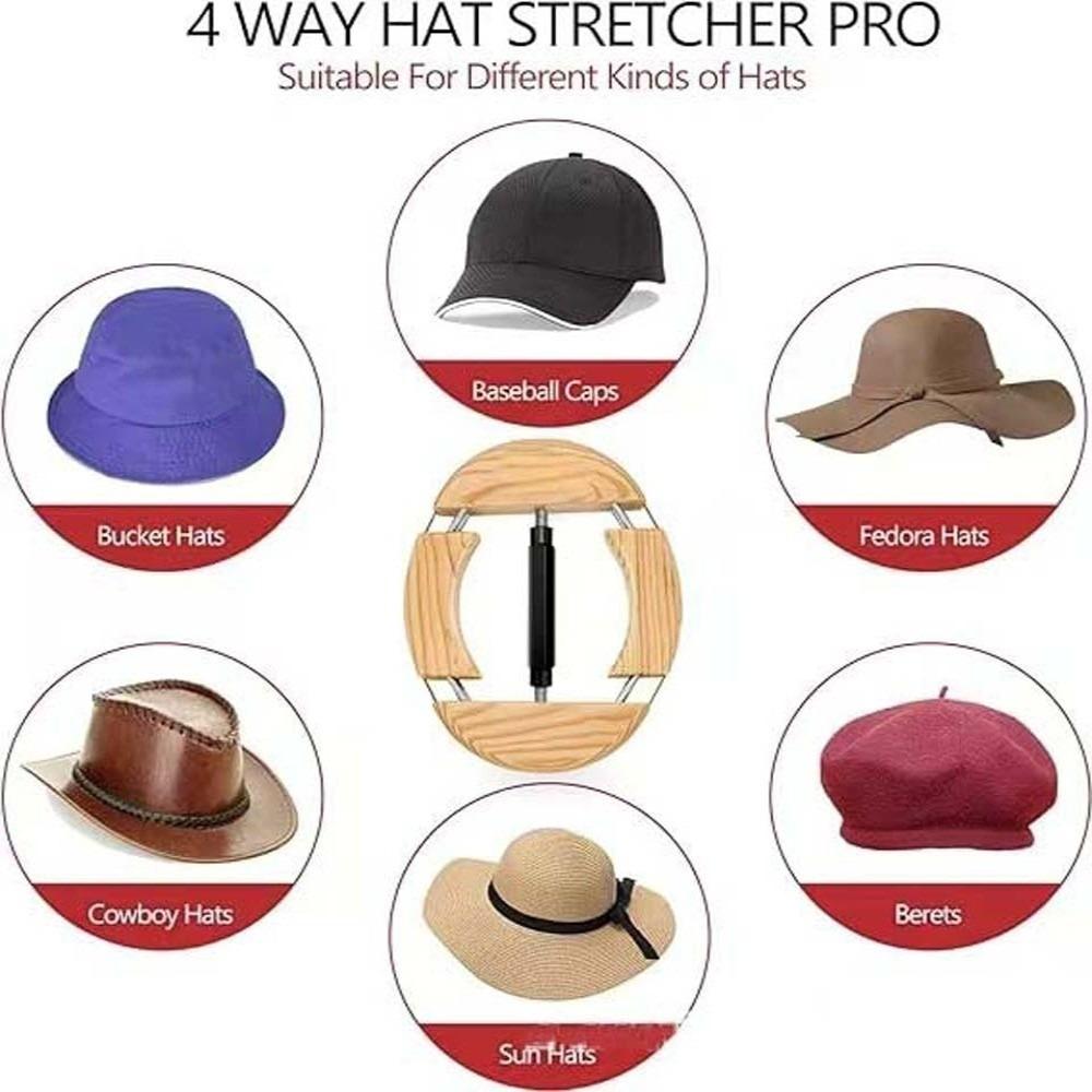 Verstellbare Cowboy Baseball Kappenhalter Innenstütze Holz-Huthalter Hutspanner Baseball