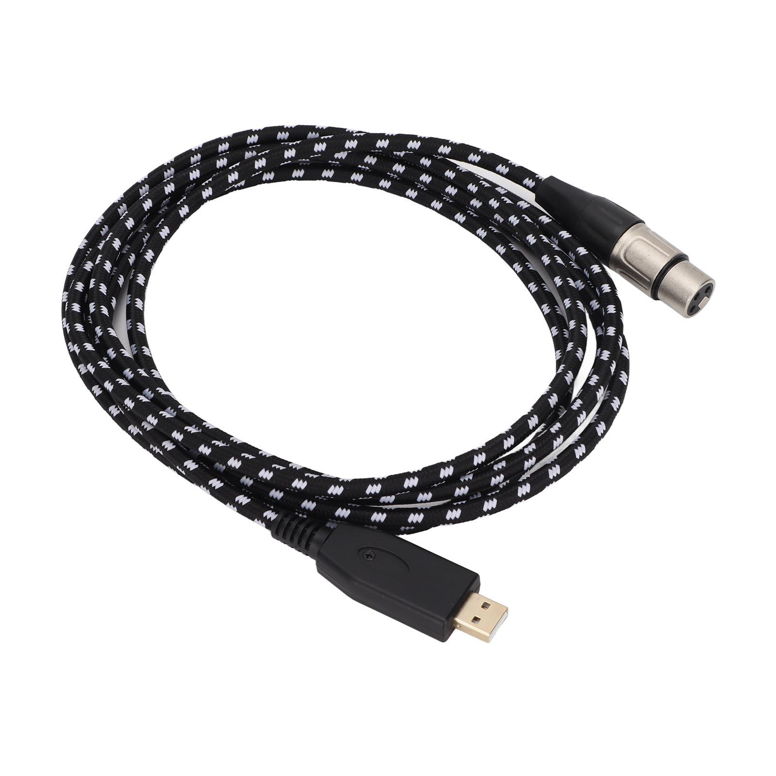 

USB-кабель для микрофона USB-XLR Female 3-контактный кабель для микрофонов, записи, пения в караоке, 3 м 9,8 футов