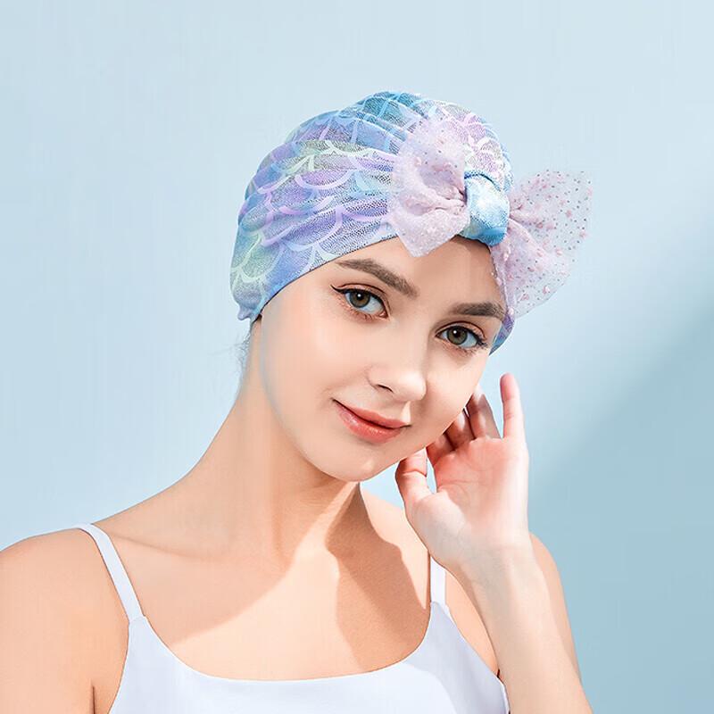 OMOM Women's Comfortable Long Hair Swim Cap