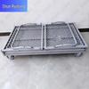 Foldable Steel Mesh Warehouse Platform Cart with Fencing