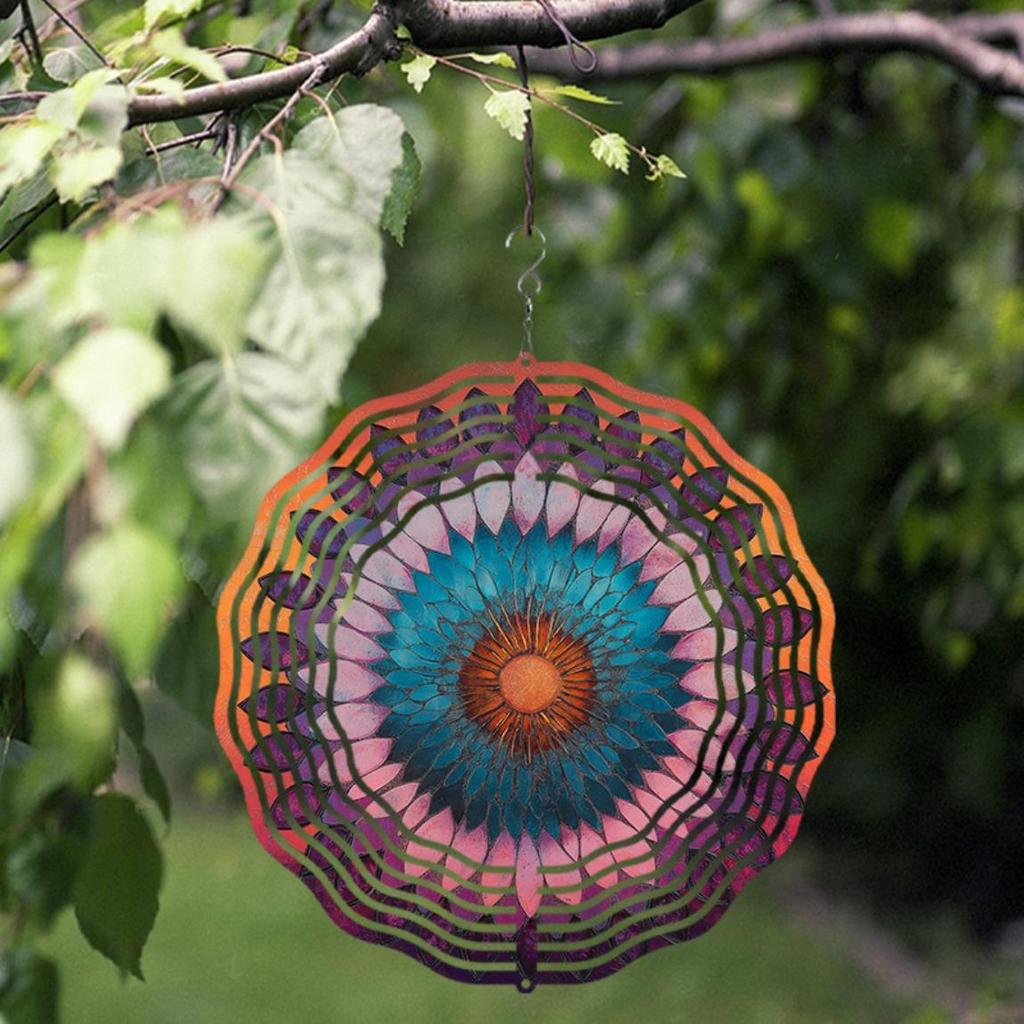 10 Inch Hanging Wind Chime for Garden Balcony Outdoor Decor 360 Degree Rotating Hook No Battery Needed Unique Gift for Friends Family