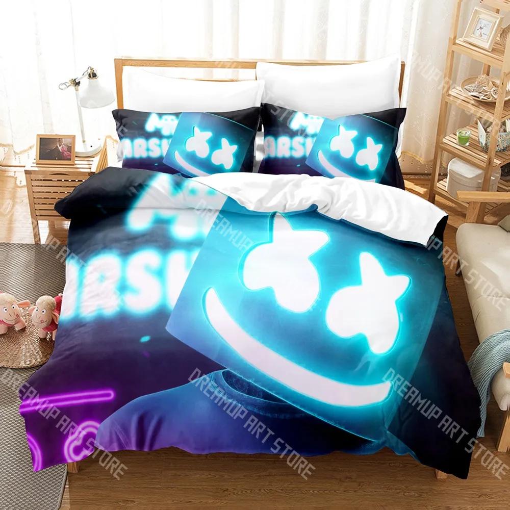 Set Lenzuola DJ Marshmello Stampa 3D Singolo Twin Full Queen King Size Hip Hop Set Letto Aldult Bambino Camera da Letto Set Copripiumino