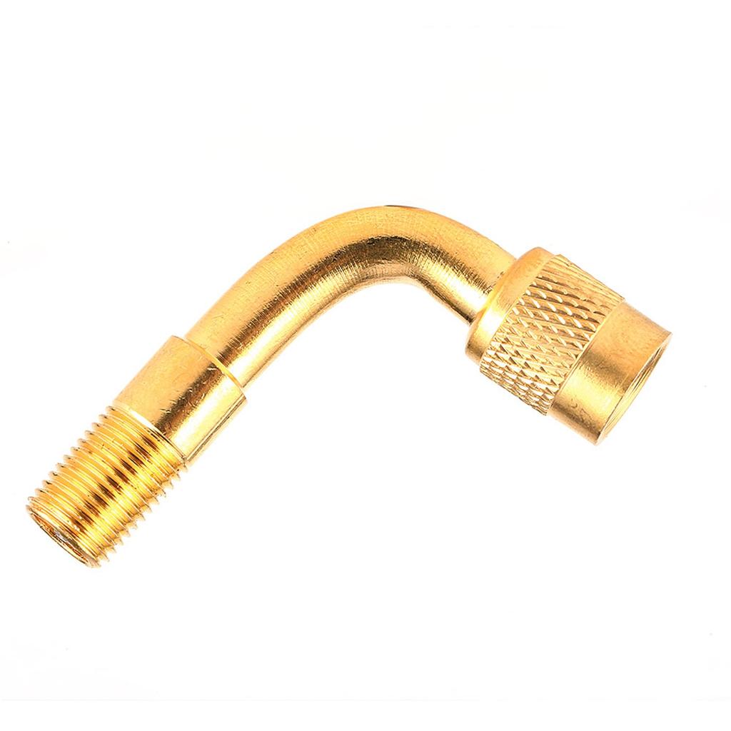 Air Tyre Valve Extension 90 Degree Brass Adaptor Auto Car Tire Stem Extender