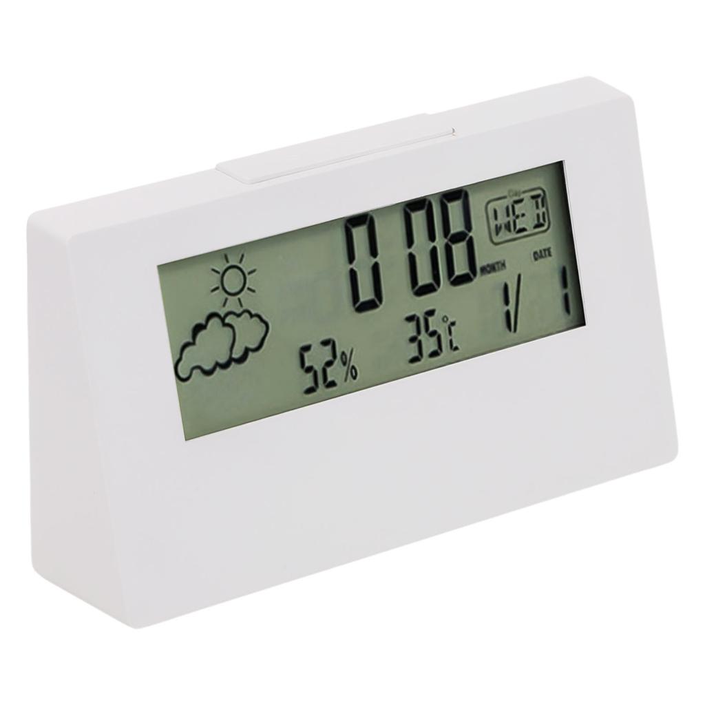 Creative Weather Clock Thermohygrometer Clock Humidity Sensor Indoor Temperature Display Night Light Mode School Use Home Use