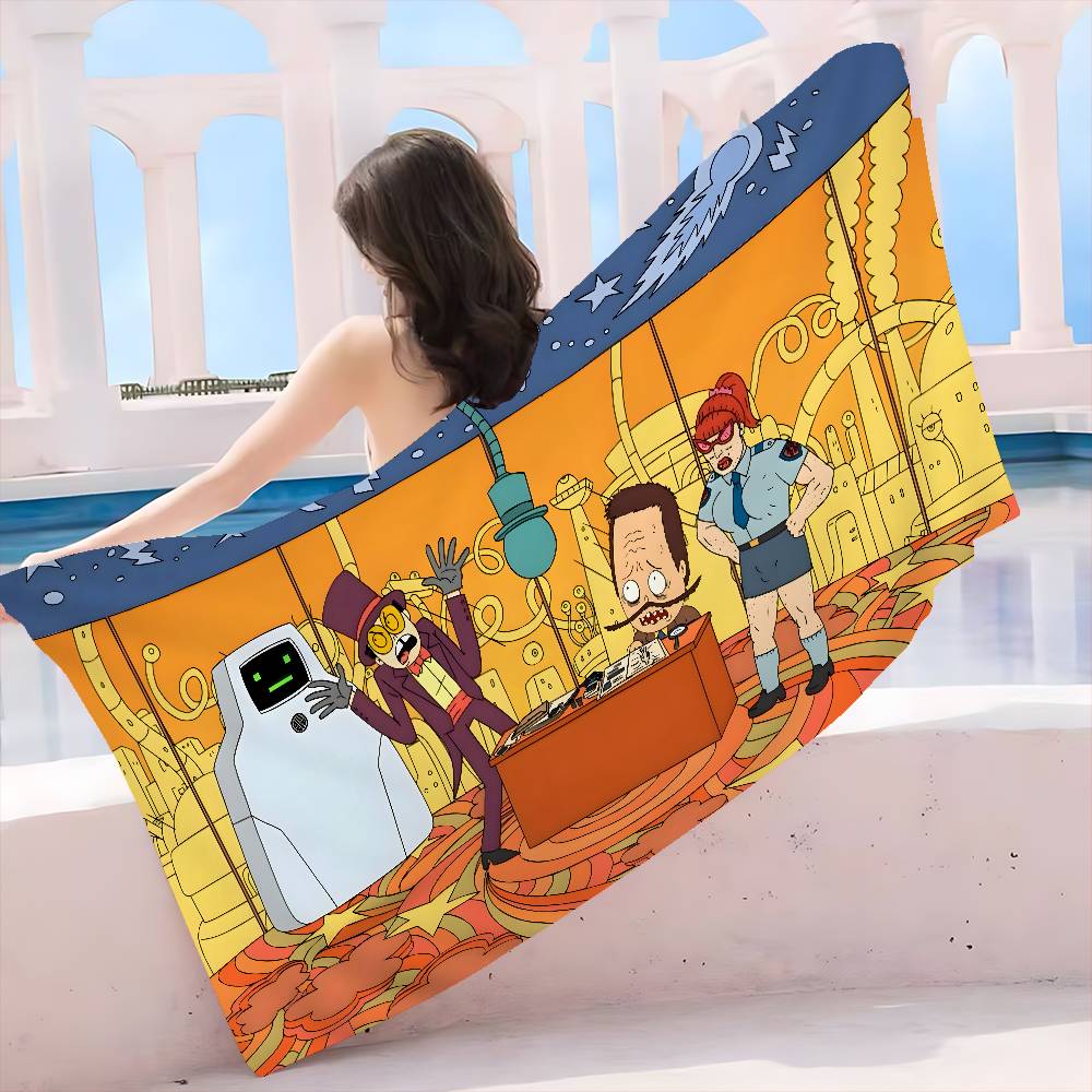 Cartoon S-SuperjailS Big Microfiber Beach Towels Quick Dry Towel Sand Beach Towels Pool Towel for Travel Swim Pool Yoga