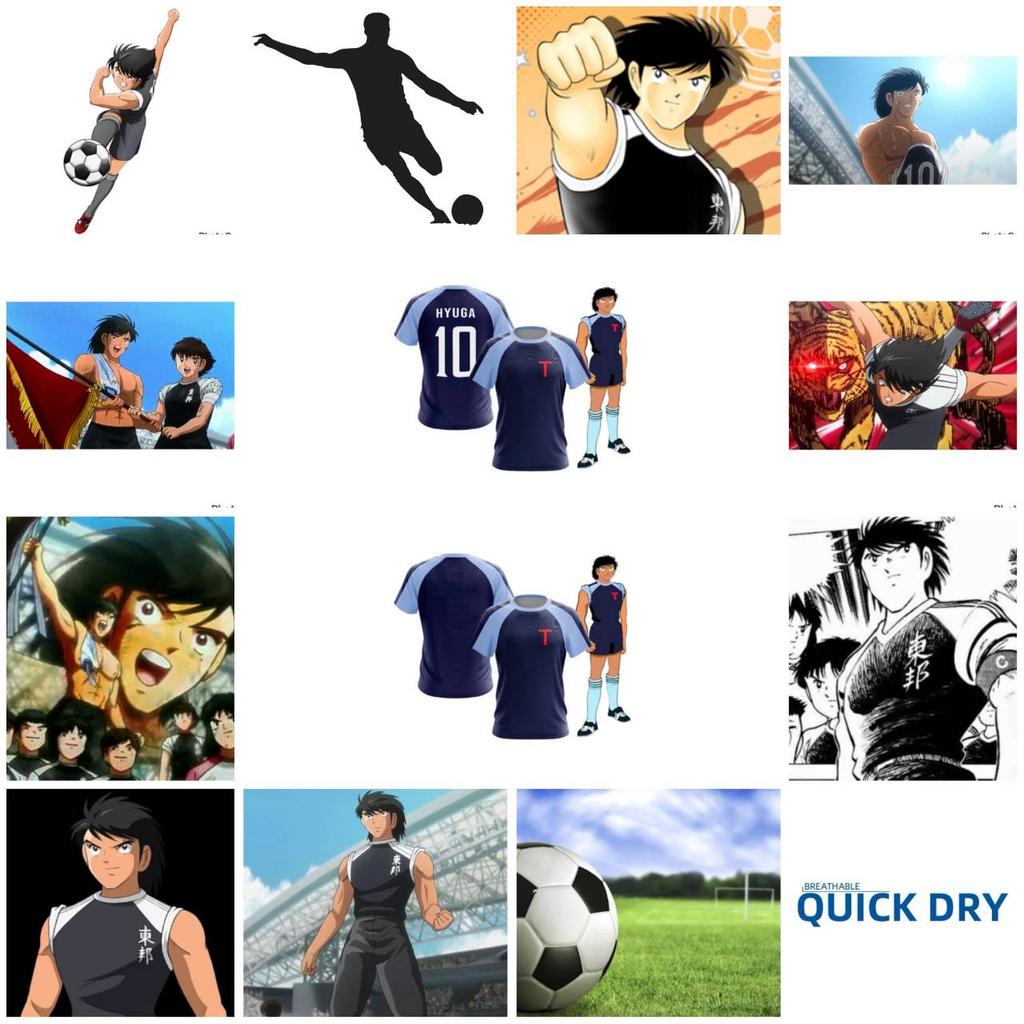 Hyuga Lenders Tsubasa Animation Cartoon Anime Football Soccer T-Shirt Nation Jersey Japan Print Sport Vintage Short Sleeve Uniform Cosplay Unisex Men