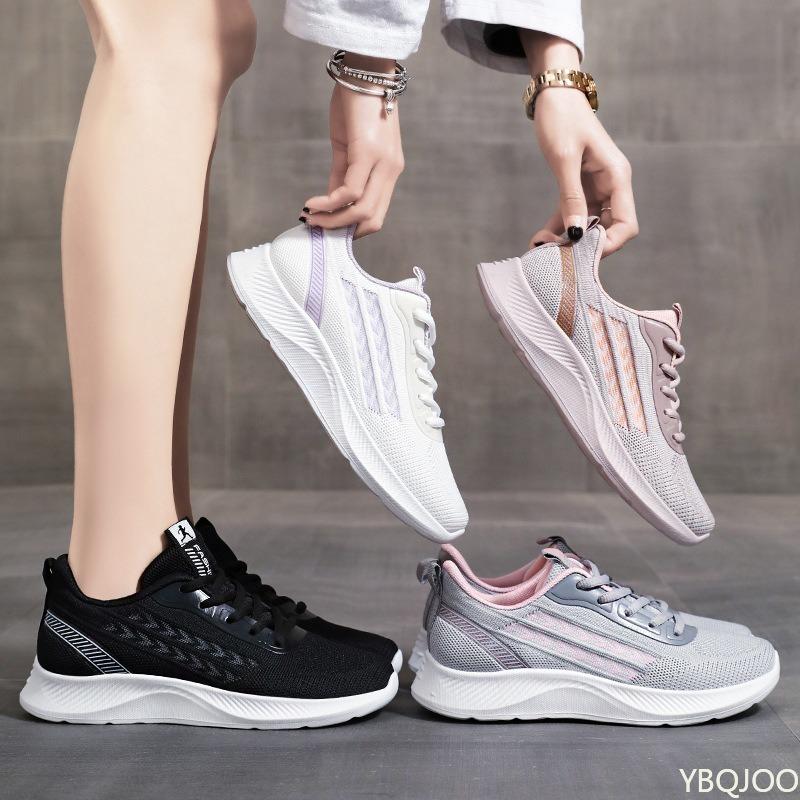 Vår nya damskor mesh andningsbara sportskor mjuk sula bekväma vardagslöpning enkla lätta damskor
