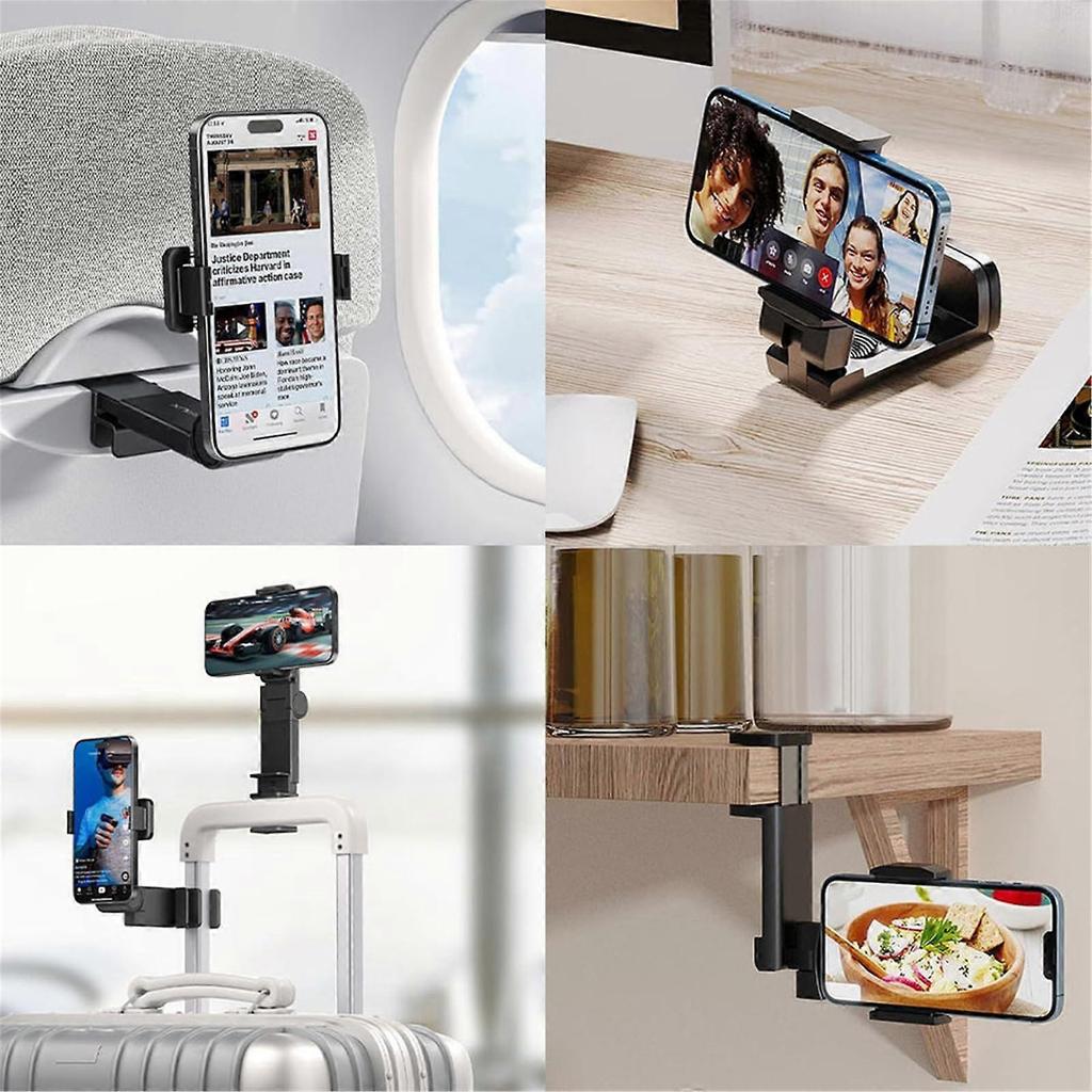 Support de téléphone universel rotatif à 360 degrés pour voyage en avion, Support de téléphone mains libres pour vol, Plateau de table, Bureau