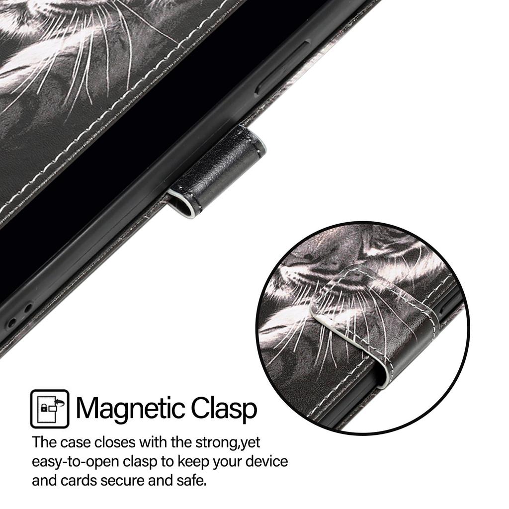 Mighty Tiger Pattern PU Leather Magnetic Shockproof Case for iPhone,Samsung,Huawei,Xiaomi,vivo,Oppo,Moto,Tecno,TCL,ZTE,OnePlus,Infinix,Asus and More