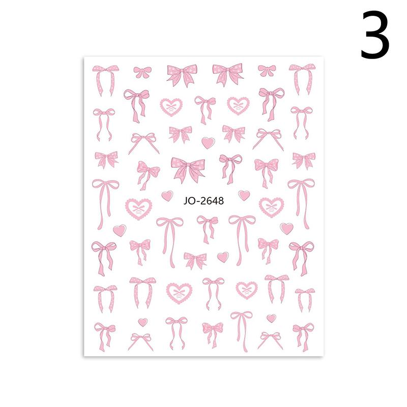 

1 шт. 5D сладкие наклейки для ногтей в виде банта Kawaii розовые черные белые длинные ленты бант самоклеящиеся наклейки для дизайна ногтей декоративные наклейки сделай сам as the picture