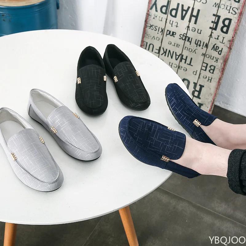 Fashion Men's casual lazy Shoes Low cut Breathable Flats Trendy versatile round toe shoe Lightweight non slip Male shoes Homme Zapatos
