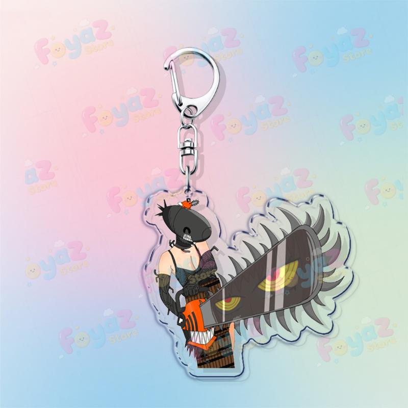 Anime Reze Art Keychain Accessories Bag Charms Devil Manga Women Keyrings Jewelry Csm Chibi Fans Freinds Gift