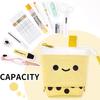 Telescopic Pen Bag Pencil Storage Holder Cute Boba Milk Tea Makeup Brush Stand Portable Stationery Case Home Organization Pouch