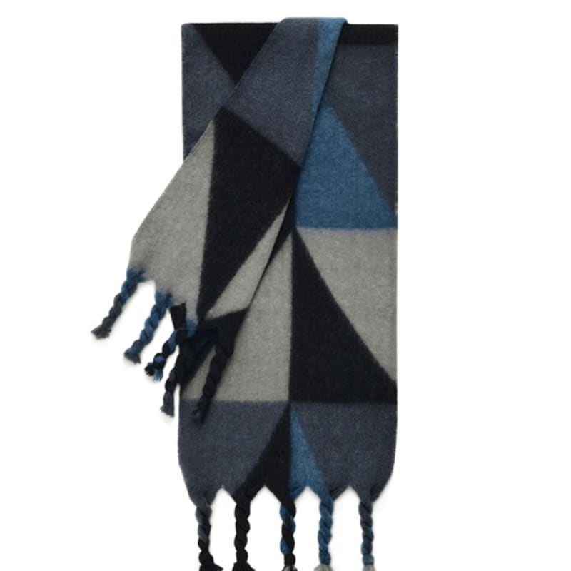 velsey oversized plaid muffler [GREY]