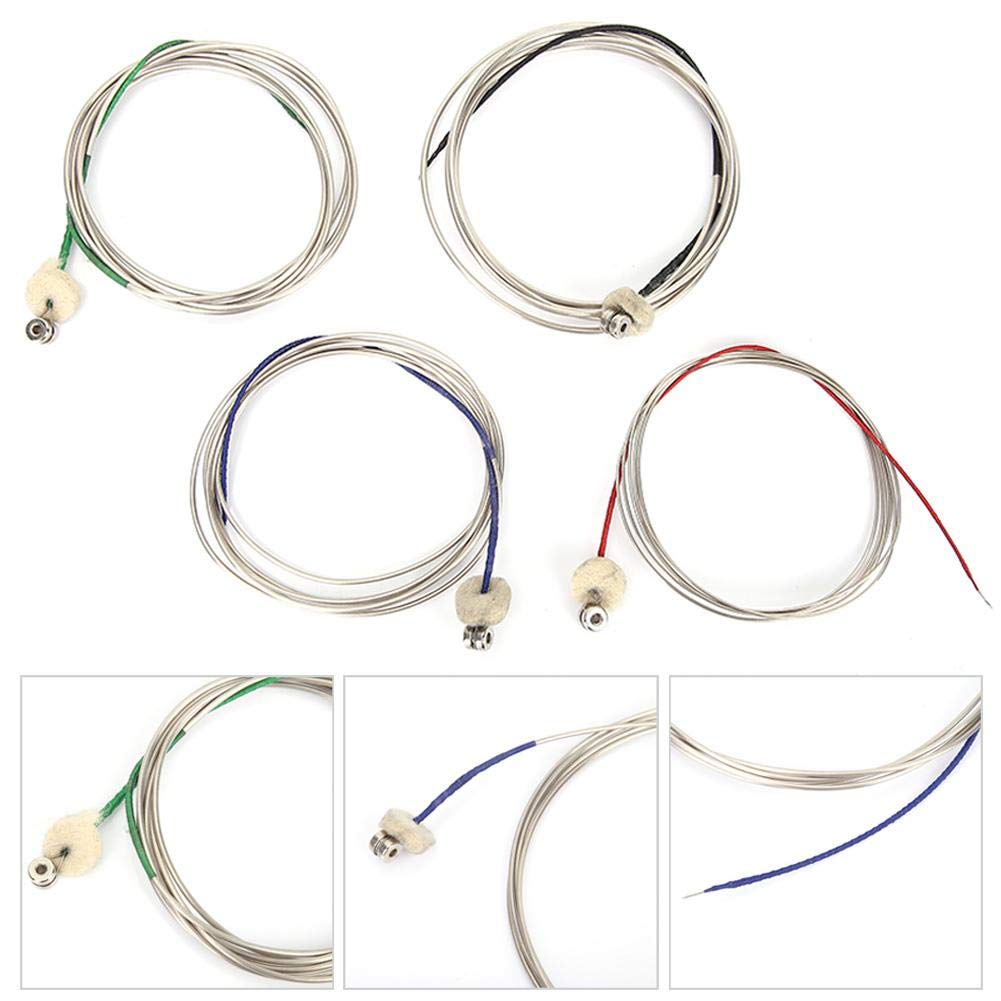 Alomejor Steel Double Bass Strings, 4 Pieces
