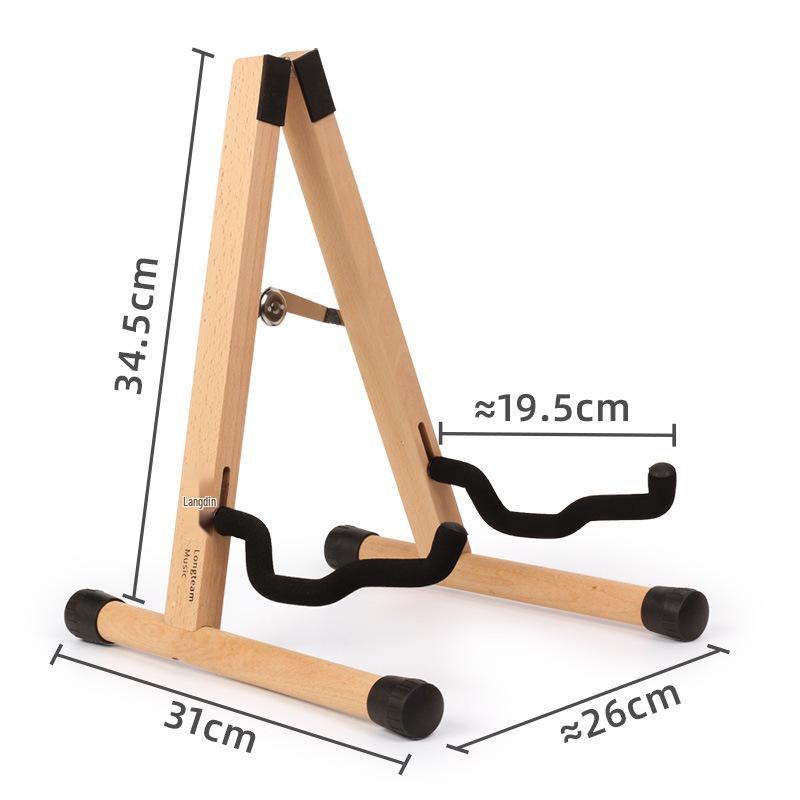 

Beech Wood Detachable Guitar and Bass Stand - Supports Folk, Electric & Bass Guitars Easy Install Upgrade