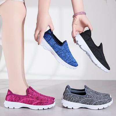 Women Shoes Spring Autumn Cloth Shoes Soft Sole Walking Shoes Unisex Slip On Elderly Casual Shoes Casual Daily Comfortable Lightweight Sneakers