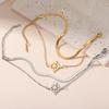 Lemegeton Charm Witch Celtic Knot Double Layer Bracelets Women Wicca Amulet Adjustable Chains Bracelet Stainless Steel Jewelry