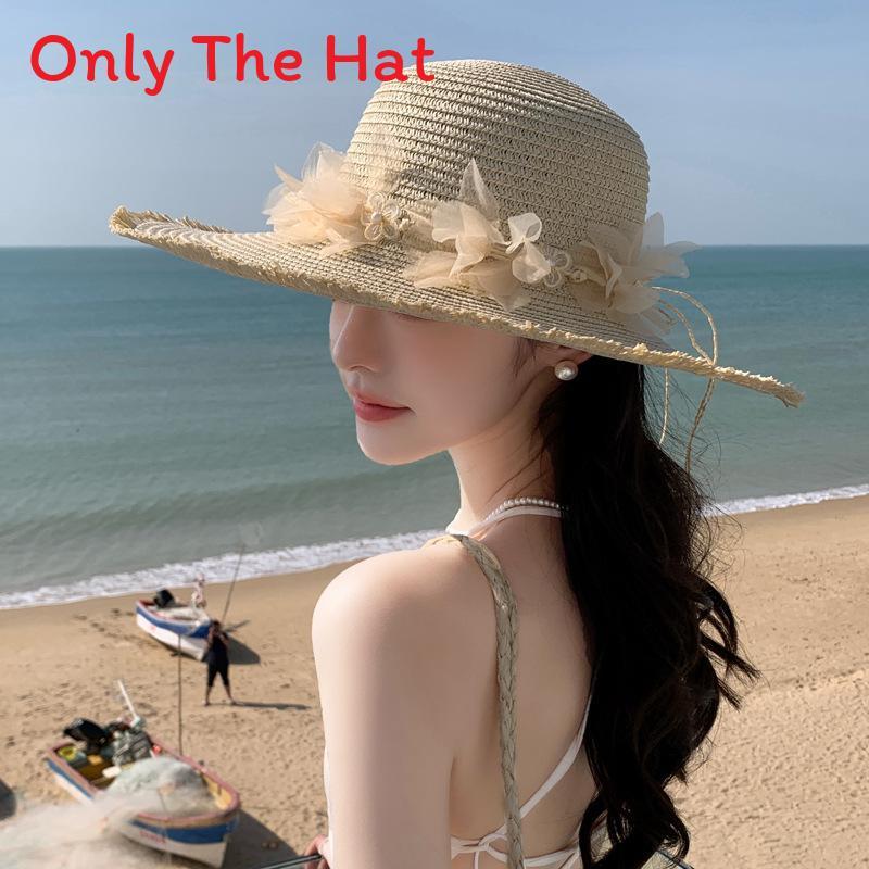 Summer Straw Hat For Women Large Brim Sun Protection Sun Hat With Breathable Design For Beach And Outdoors