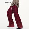 MO&Co. Women's MBE3PATT11 Rock Style High-Waist Casual Trousers