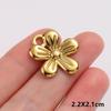 5pcs/Lot Exquisite Fashion Stainless Steel Hollow Flower Pendants For Jewelry Making Bracelets Necklace Plant Charm DIY Findings