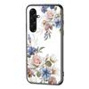 For Samsung Galaxy A17 5G Case Floral Pattern TPU+Tempered Glass Protective Phone Cover