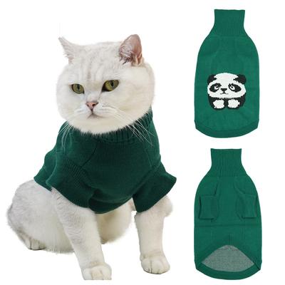 Pet It Kitten Clothes Warm Pet Sweater Autumn and Winter Cute Little Panda Cat Clothes Pet Supplies