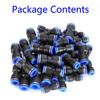 40 Pcs Connector Straight Push Connectors Pneumatic Connect Fitting Air Line Quick Hose Tool For 6/8/10/12mm Outer Diameter Pipe