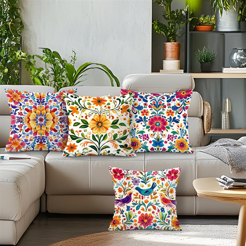 Mexican Ethnic Style Cushions Pillowcase Printed Polyester 45x45cm Throw Pillow Cover Decorative Sofa Cushion Pillowslip Decor