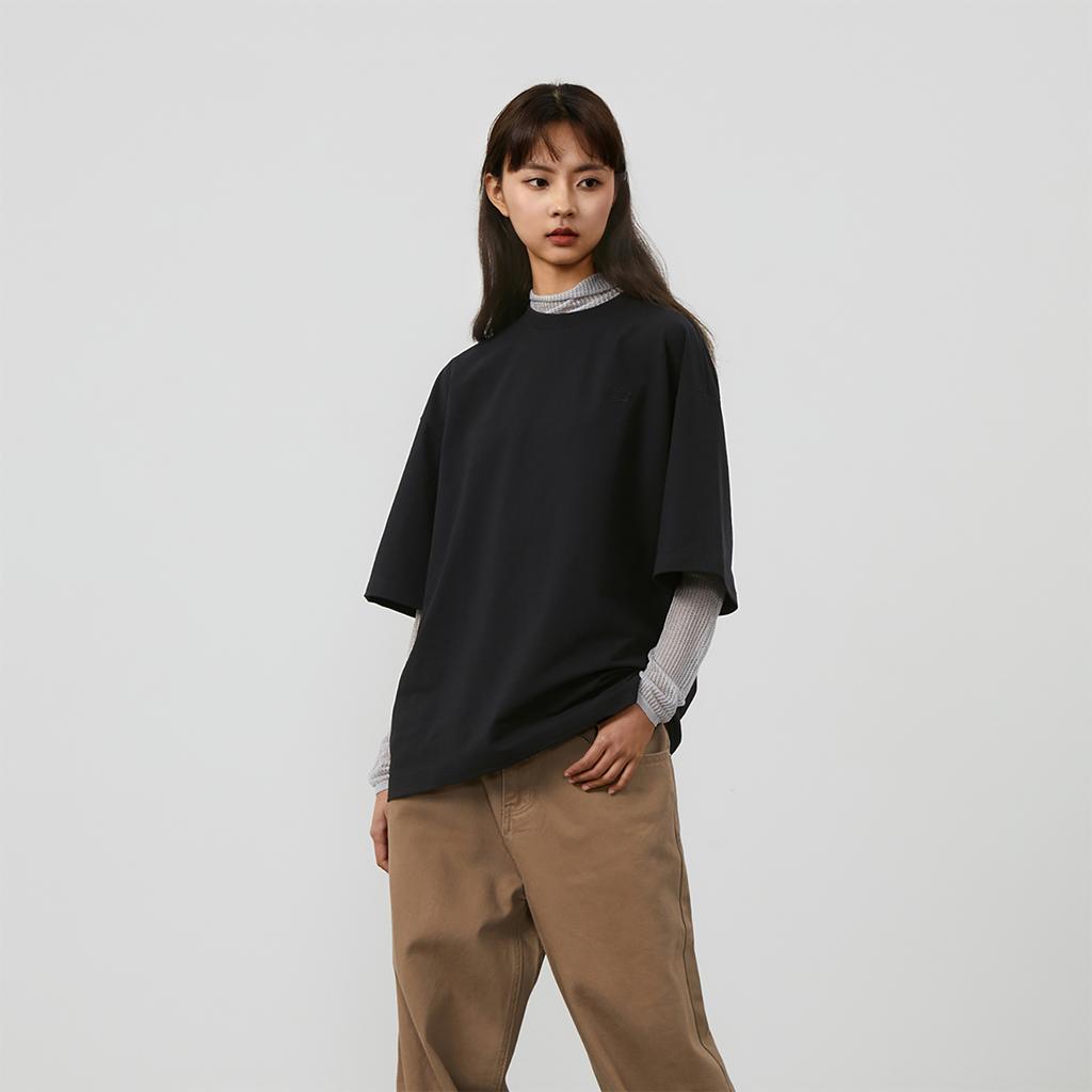 New Balance T Shirt Unisex Charcoal Black AMT42335-BK