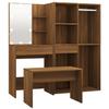 Ensemble de coiffeuse avec LED Chêne marron Bois d ingénierie